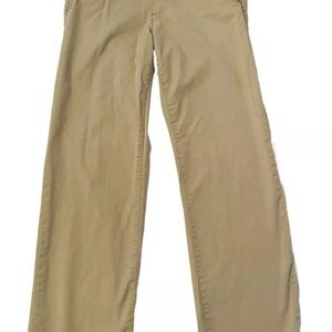 Chaps Mens Khaki Pants 32 x 30 Beige Pockets Belted Casual Office Straight Leg